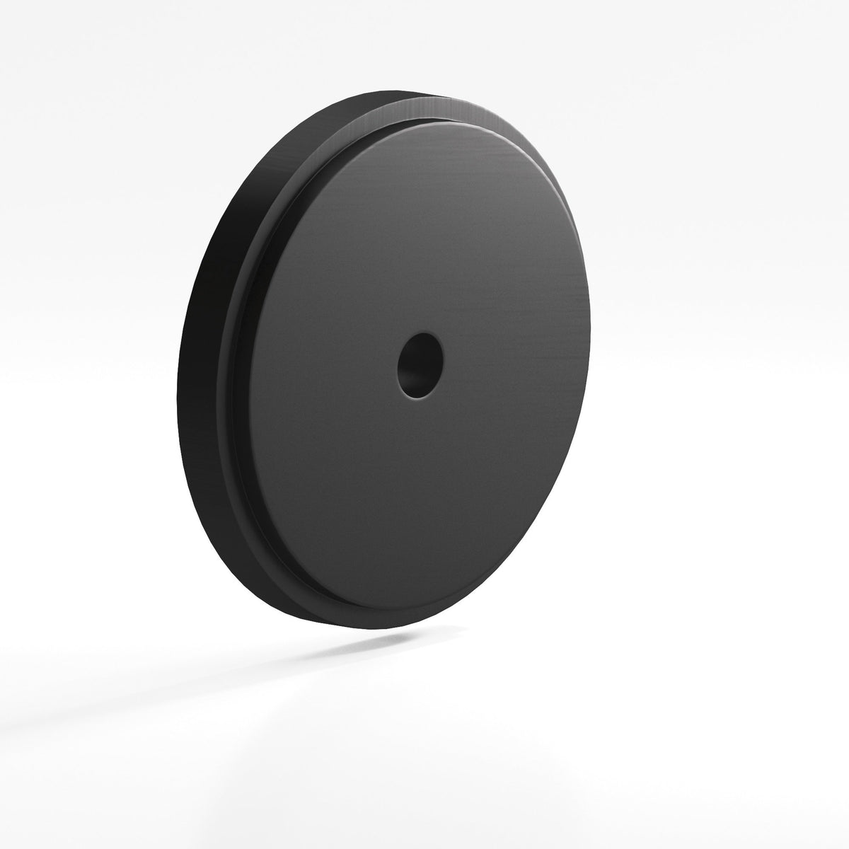 Colonial Bronze 9620 Stepped Round Backplate, 1-1/4 in Diameter, for 8-32 Screw - Matte Satin Black