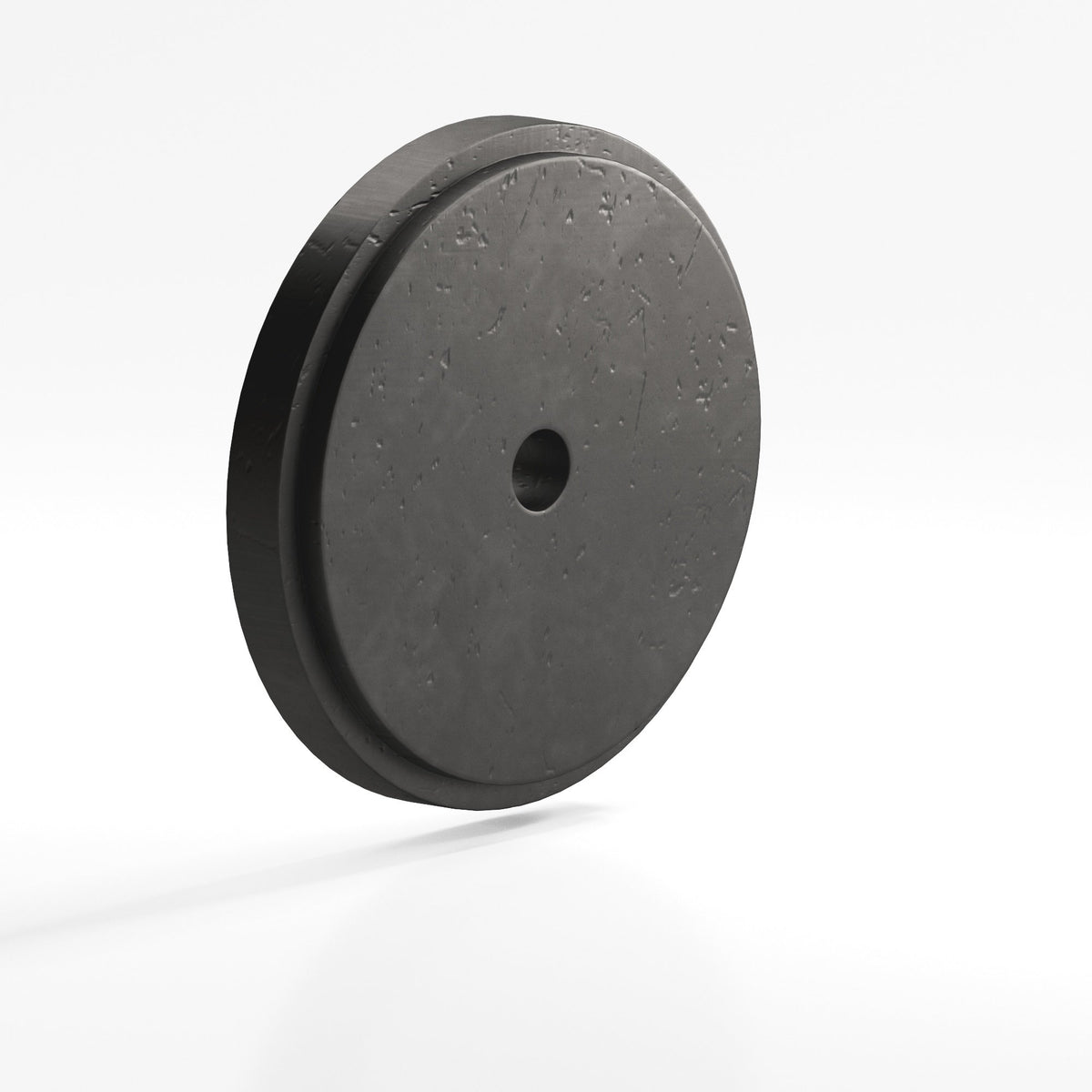 Colonial Bronze 9620 Stepped Round Backplate, 1-1/4 in Diameter, for 8-32 Screw - Distressed Satin Black
