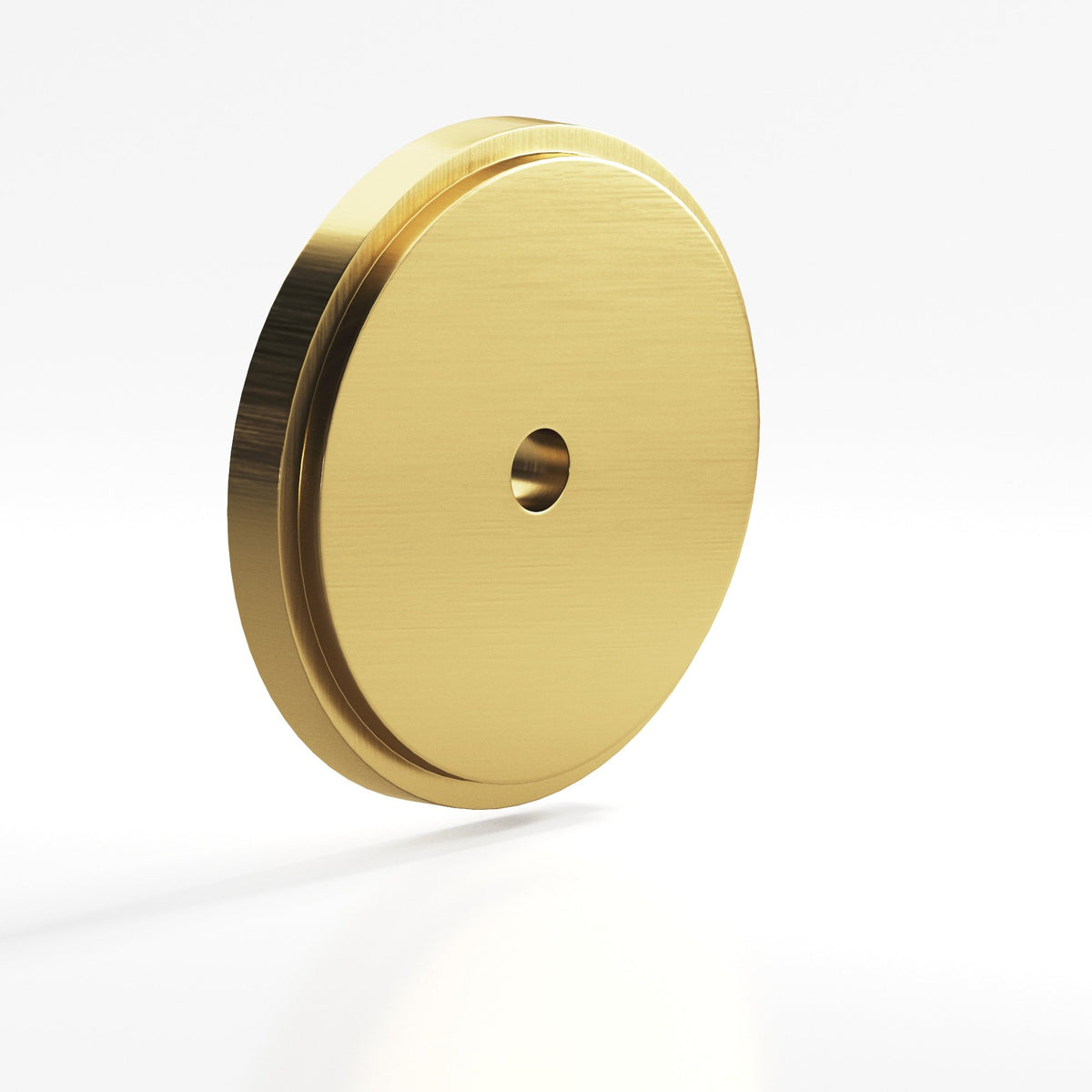Colonial Bronze 9622 Stepped Round Backplate, 1-3/4 in Diameter, for 8-32 Screw - Satin Brass