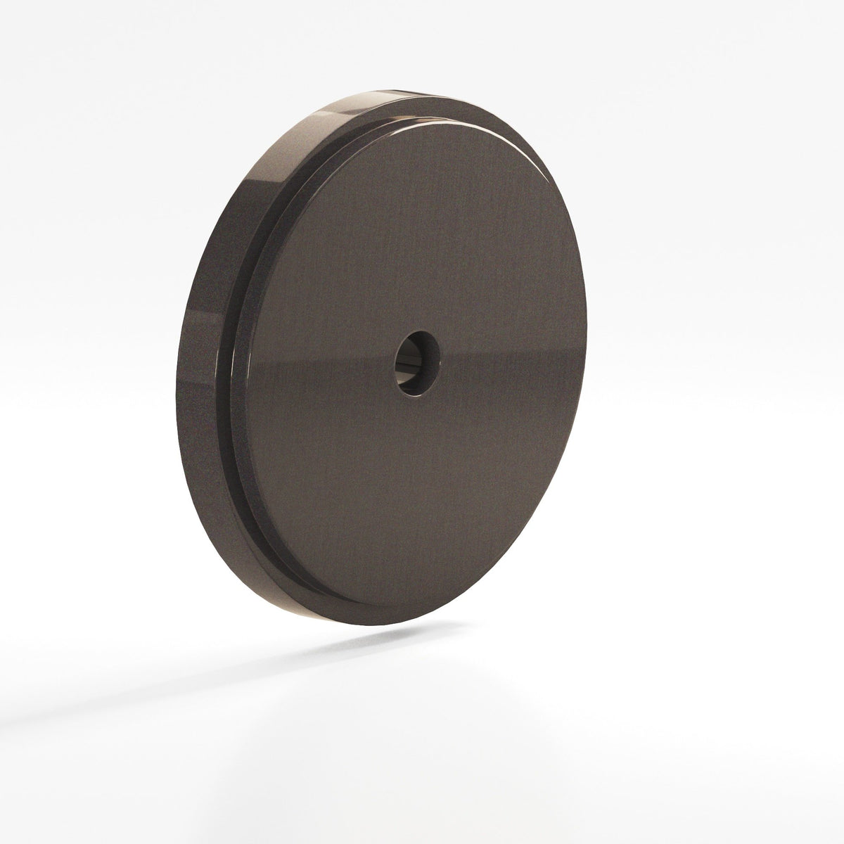 Colonial Bronze 9622 Stepped Round Backplate, 1-3/4 in Diameter, for 8-32 Screw - Dark Statuary Bronze