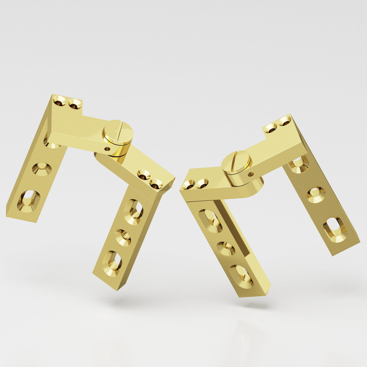 Colonial Bronze 9 Intermediate Pivot Hinge, 4 in (Pair) - Polished Brass