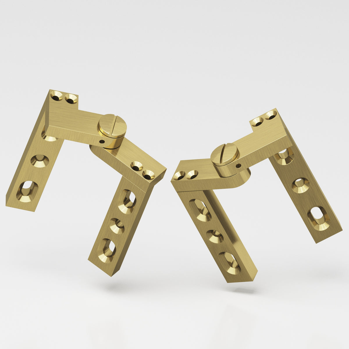 Colonial Bronze 9 Intermediate Pivot Hinge, 4 in (Pair) - Antique Brass
