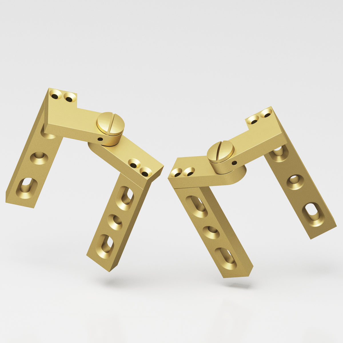 Colonial Bronze 9 Intermediate Pivot Hinge, 4 in (Pair) - Matte Satin Brass