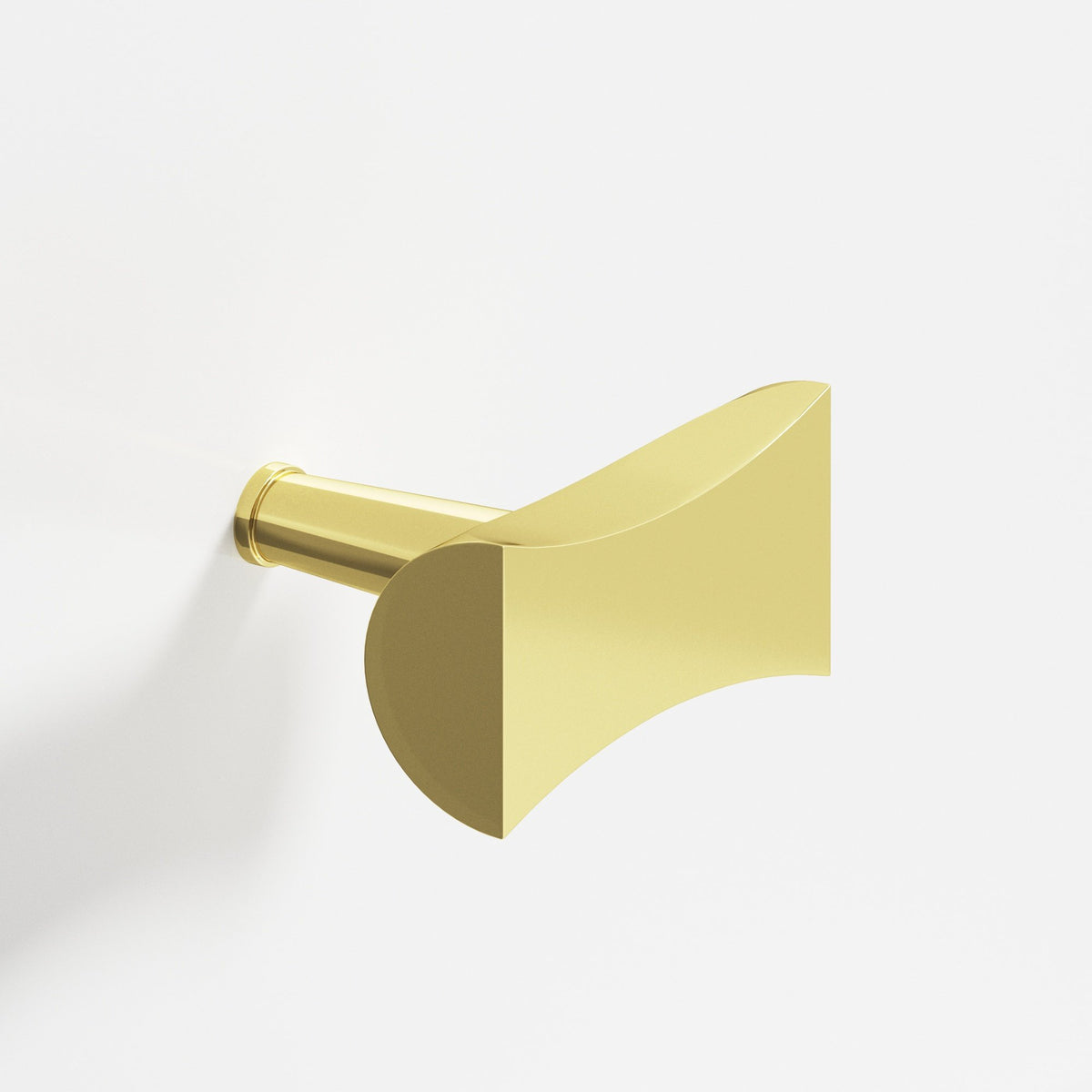 Colonial Bronze 1139 Bowtie T-Knob with Rounded Back, 1-1/4 in - Polished Brass