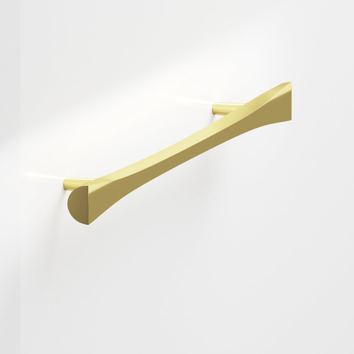 Colonial Bronze 1140 Bowtie Pull with Rounded Back and Tapered Posts, 5/8 in - Polished Brass