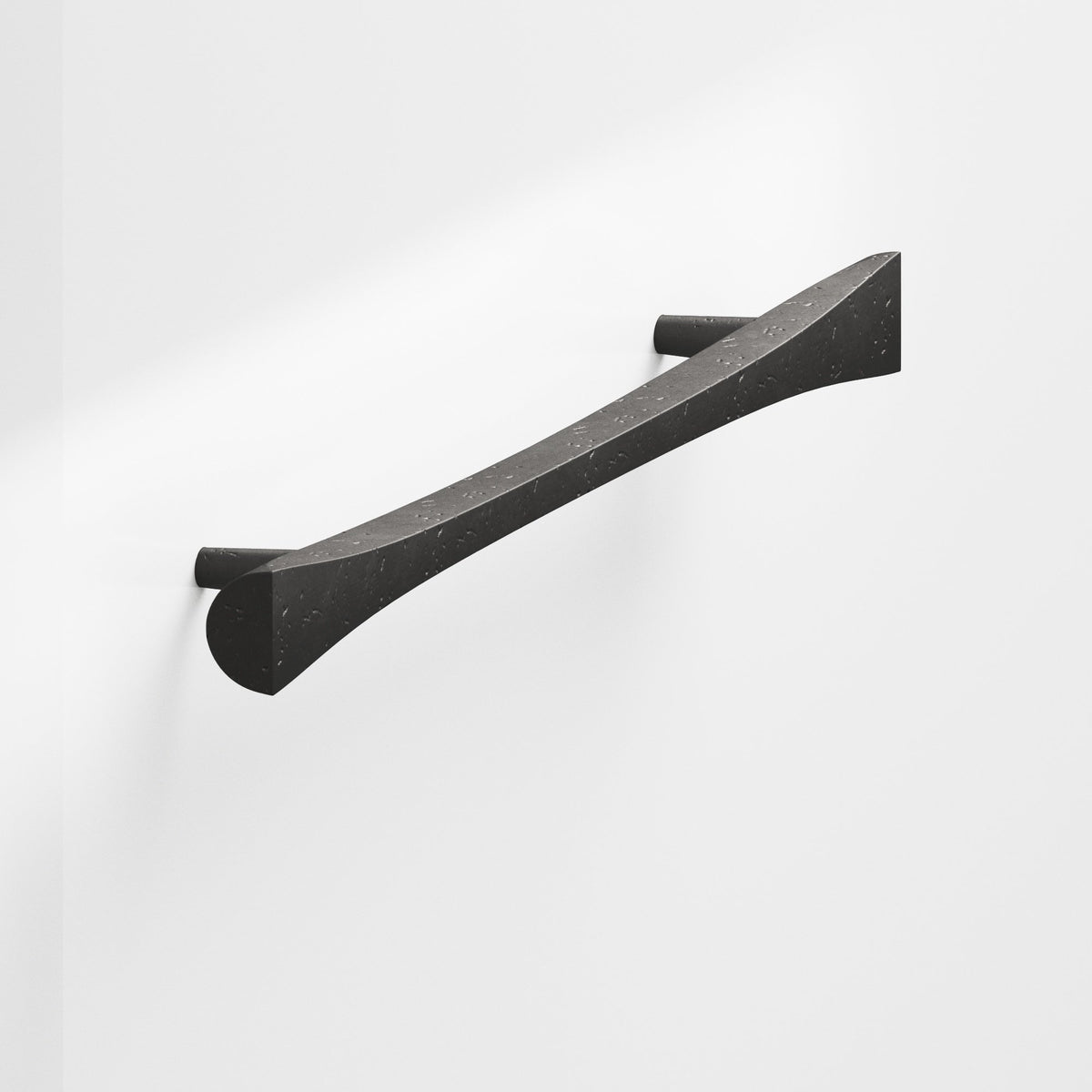 Colonial Bronze 1140 Bowtie Pull with Rounded Back and Tapered Posts, 5/8 in - Distressed Satin Black