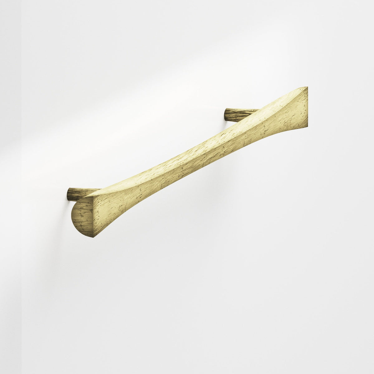 Colonial Bronze 1140 Bowtie Pull with Rounded Back and Tapered Posts, 5/8 in - Distressed Antique Brass