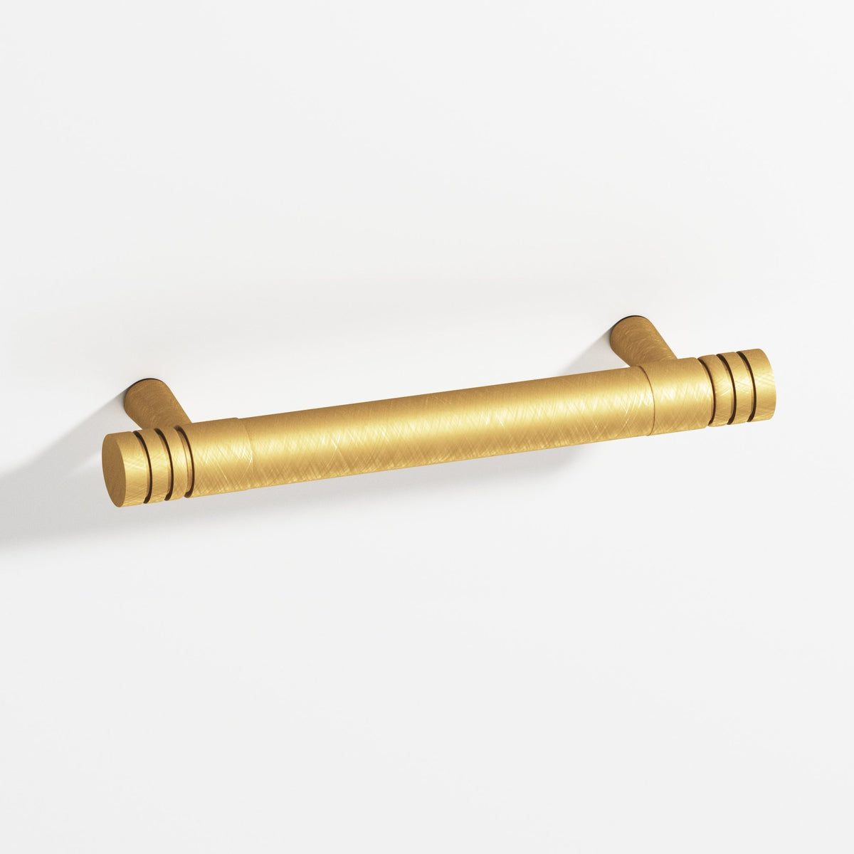 Colonial Bronze 1304 Grooved Round Pull with Tapered Posts, 15/32 in Diameter - Weathered Brass