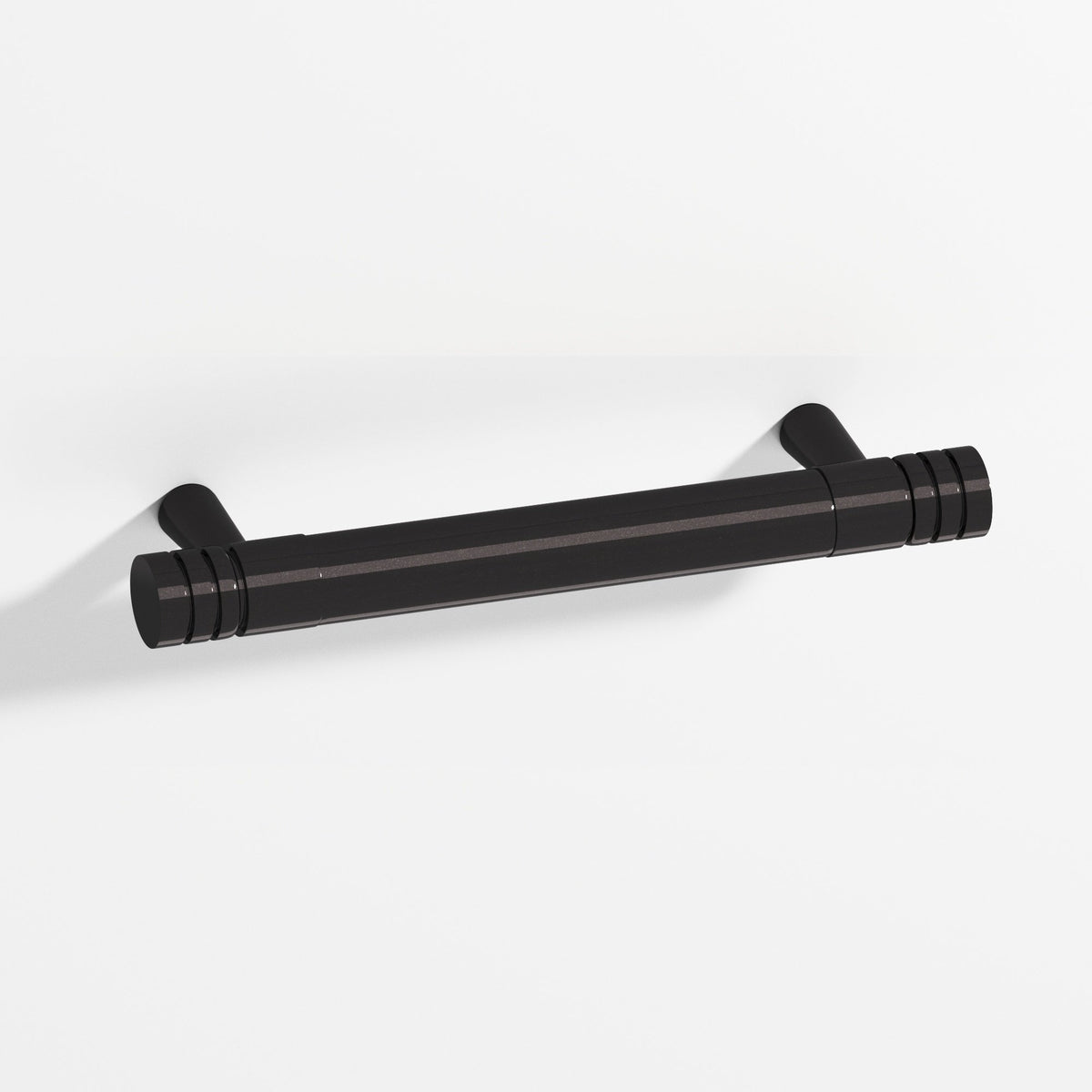 Colonial Bronze 1304 Grooved Round Pull with Tapered Posts, 15/32 in Diameter - Satin Black