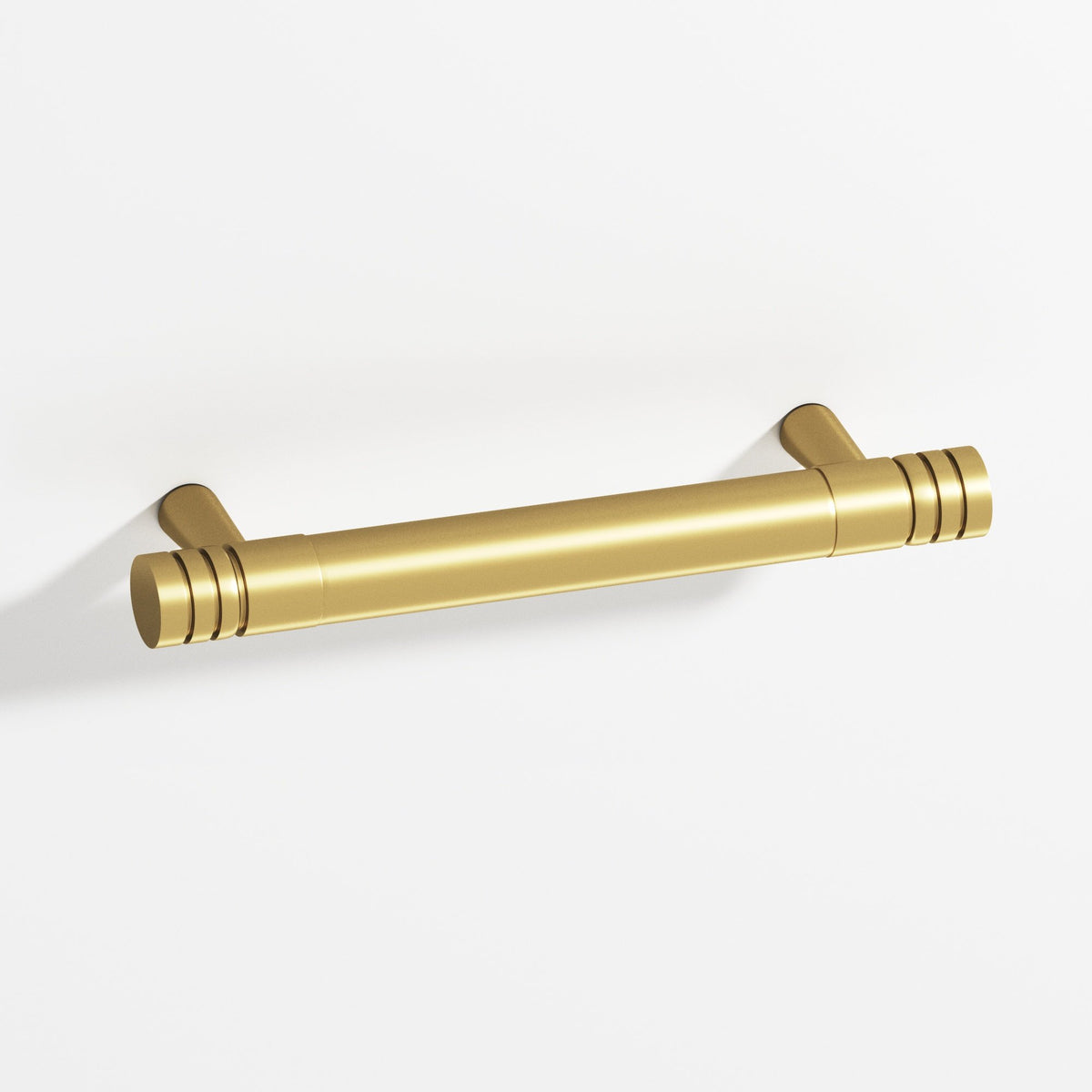Colonial Bronze 1304 Grooved Round Pull with Tapered Posts, 15/32 in Diameter - Satin Brass
