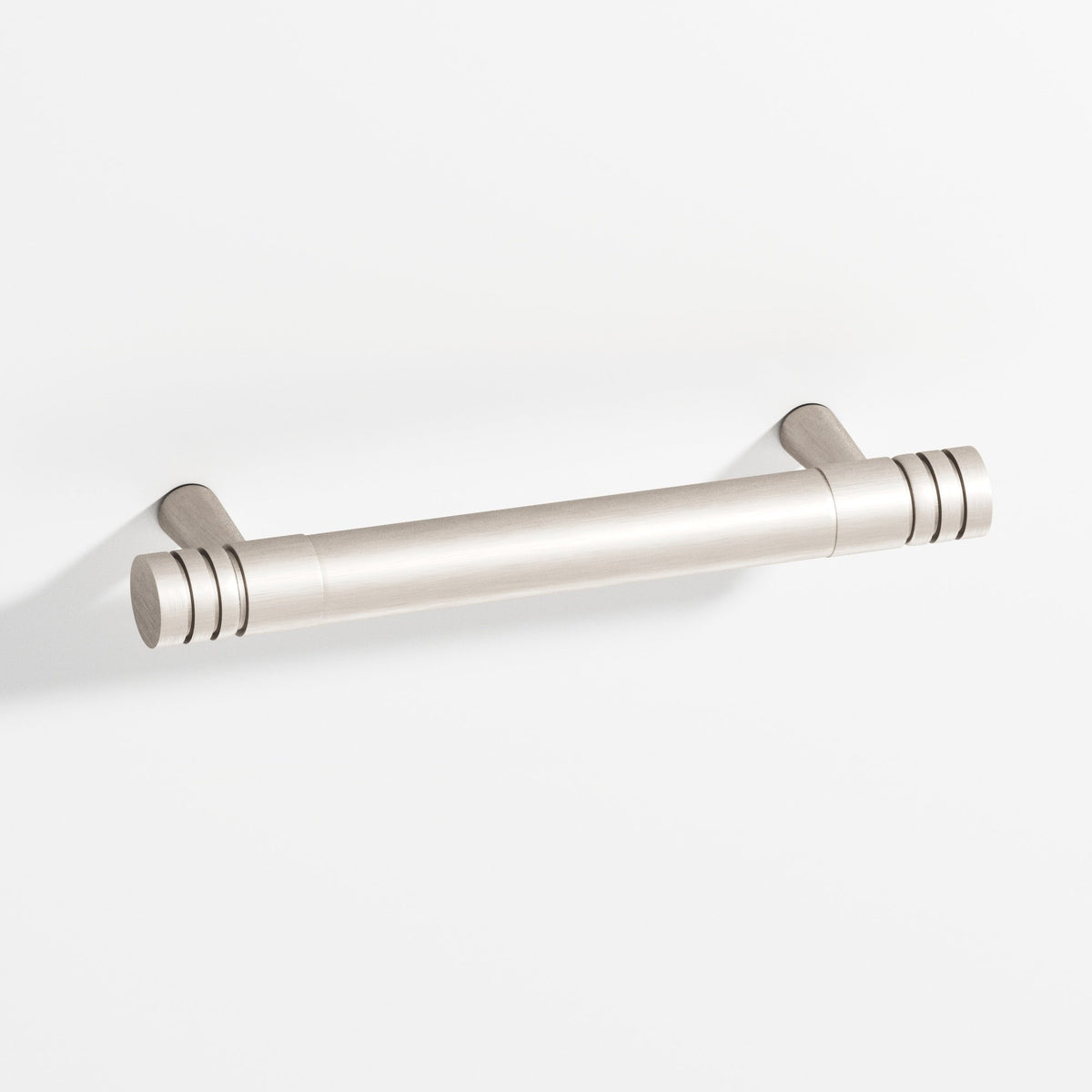 Colonial Bronze 1304 Grooved Round Pull with Tapered Posts, 15/32 in Diameter - Matte Satin Nickel