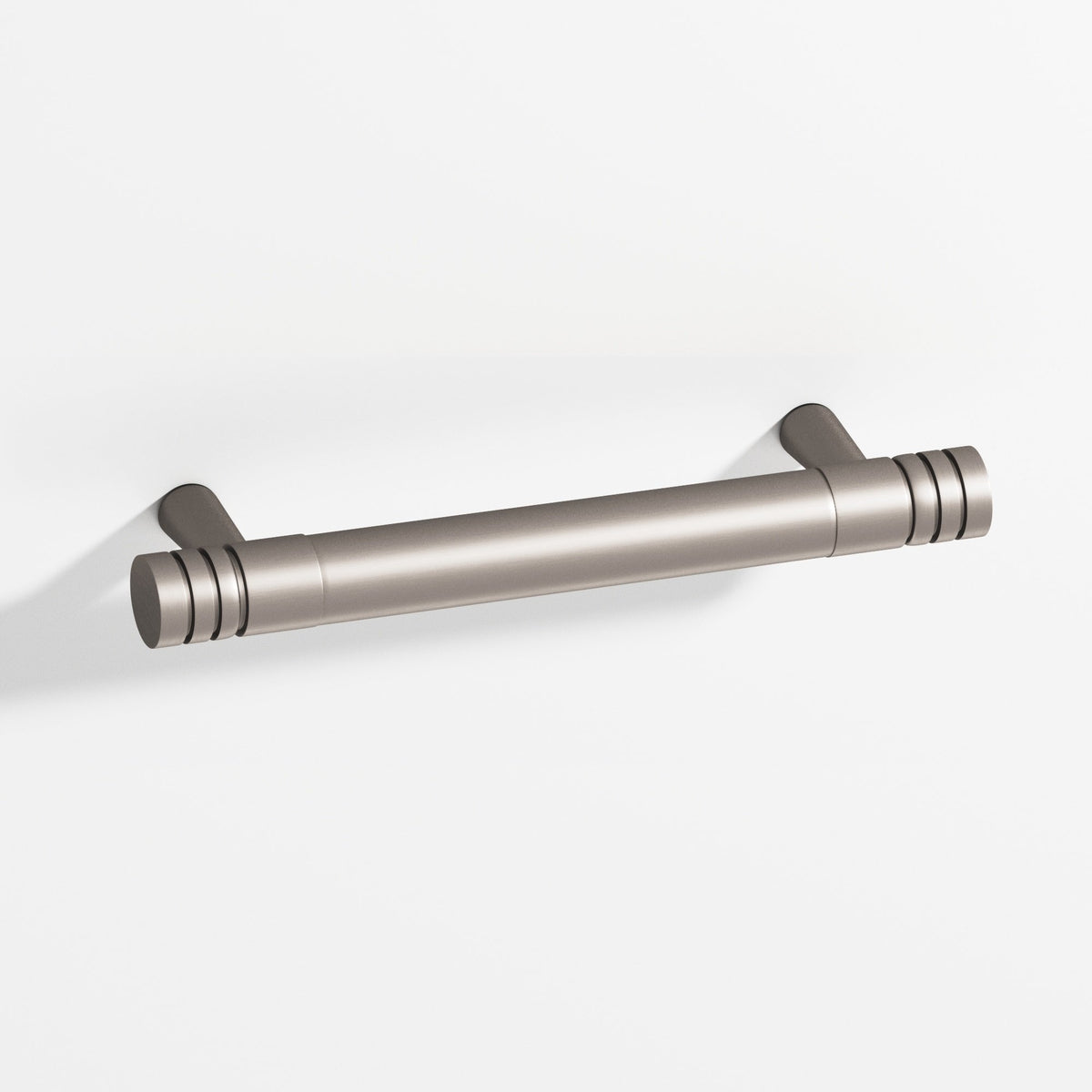 Colonial Bronze 1417 Grooved Round Appliance and Door Pull with Tapered Posts, 1 in Diameter - Pewter