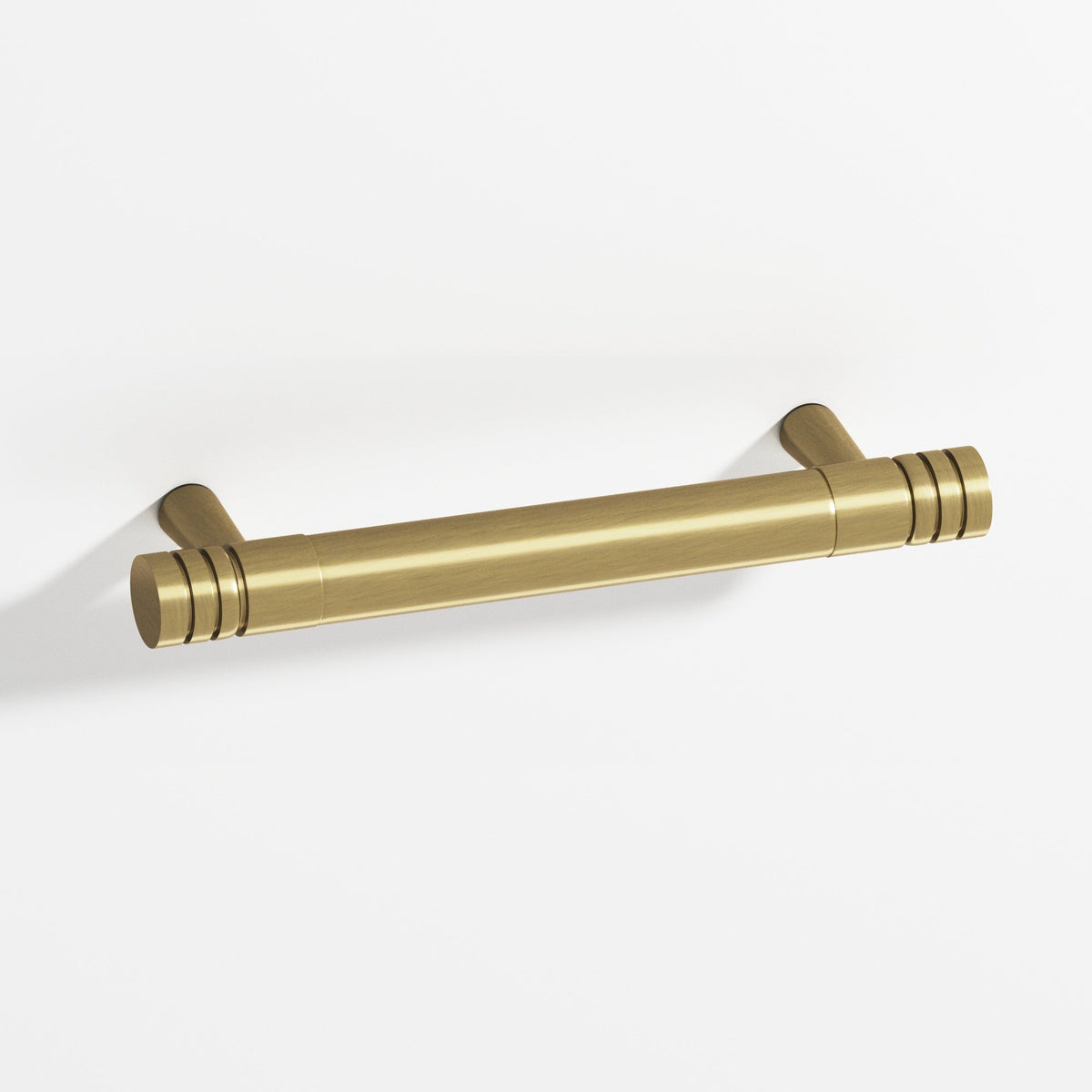 Colonial Bronze 1417 Grooved Round Appliance and Door Pull with Tapered Posts, 1 in Diameter - Antique Brass
