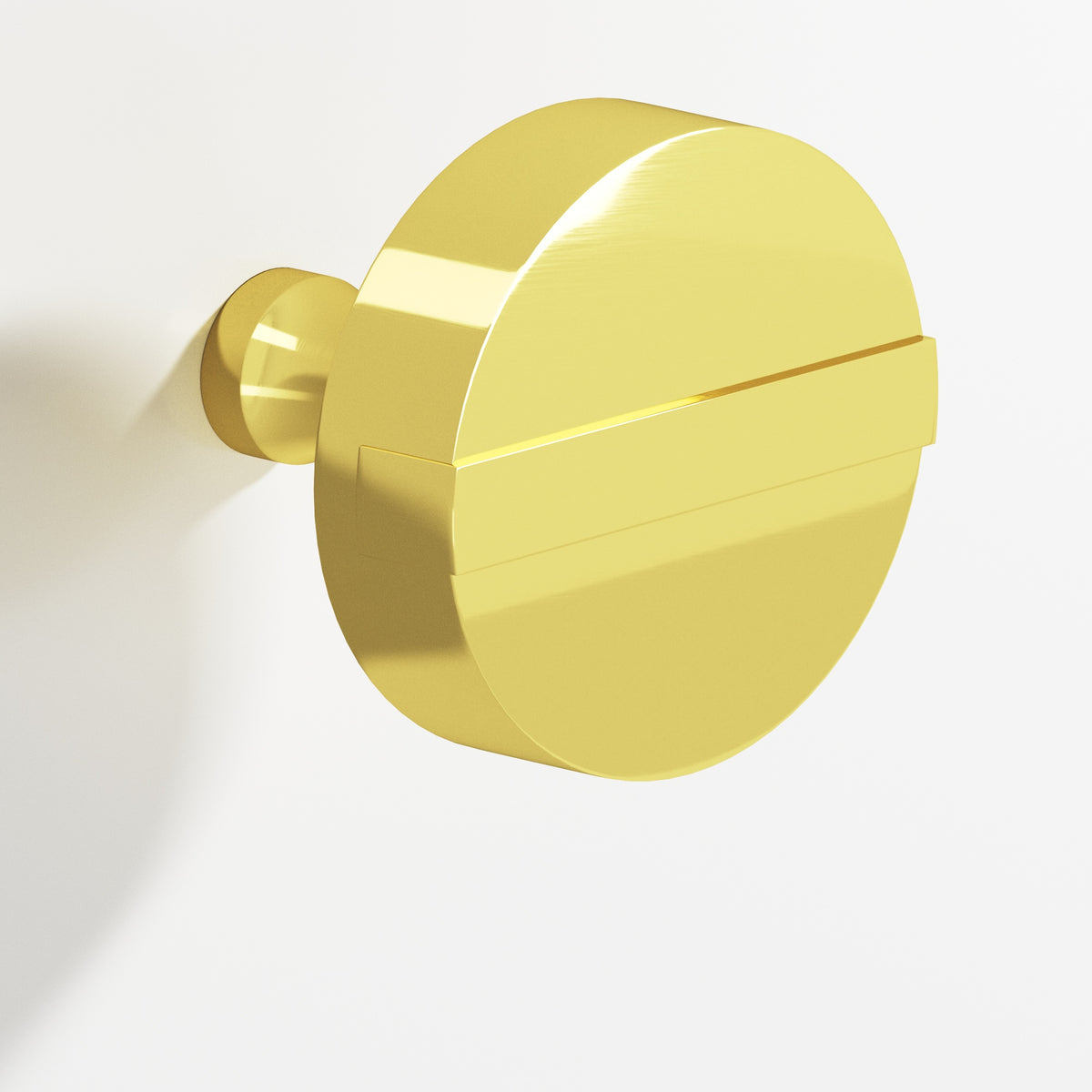Colonial Bronze 1312 Striped Disc Knob, 1-1/2 in Diameter - French Gold