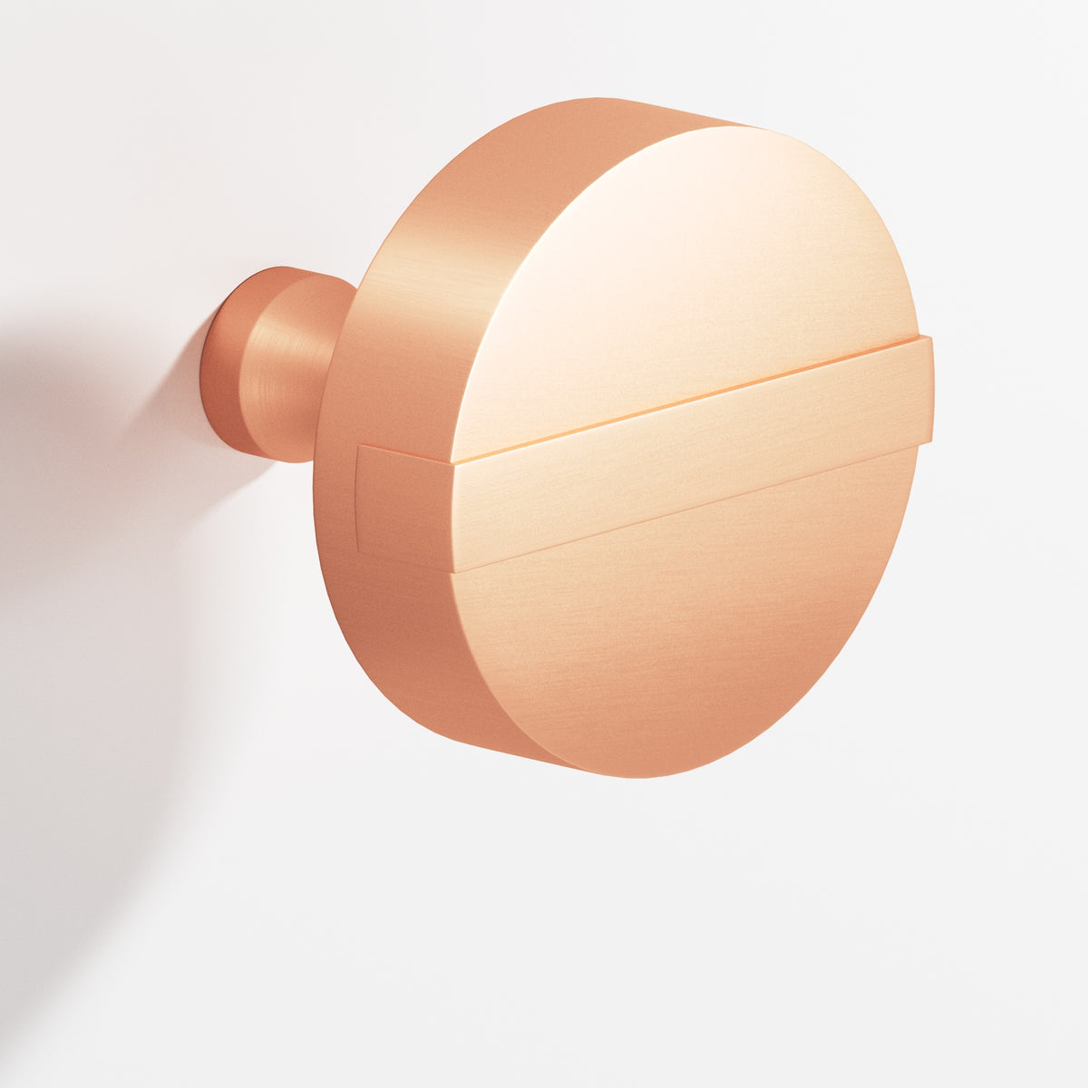Colonial Bronze 1312 Striped Disc Knob, 1-1/2 in Diameter - Matte Satin Copper