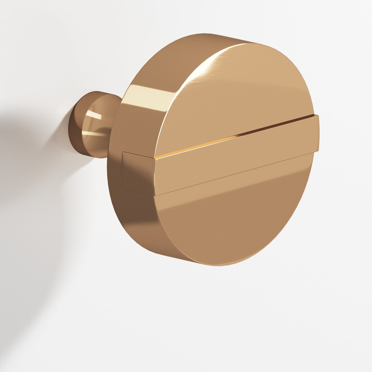 Colonial Bronze 1311 Striped Disc Knob, 1-1/4 in Diameter - Polished Bronze