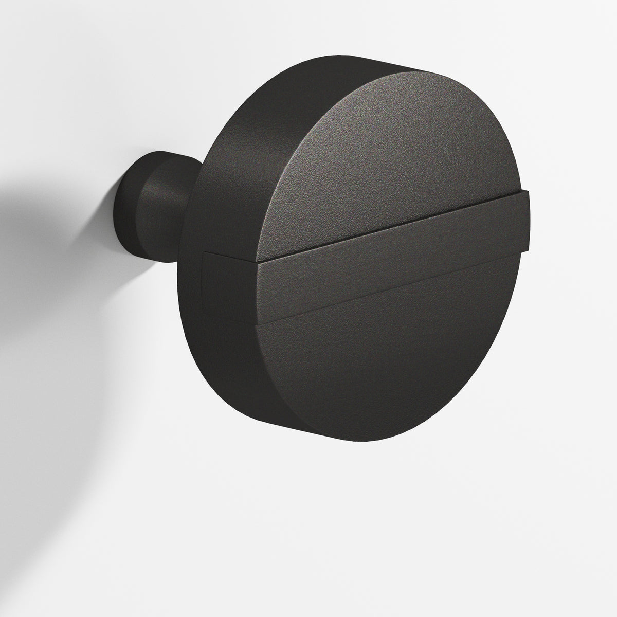 Colonial Bronze 1312 Striped Disc Knob, 1-1/2 in Diameter - Frost Black™