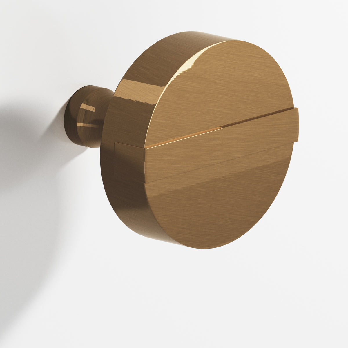 Colonial Bronze 1311 Striped Disc Knob, 1-1/4 in Diameter - Light Statuary Bronze