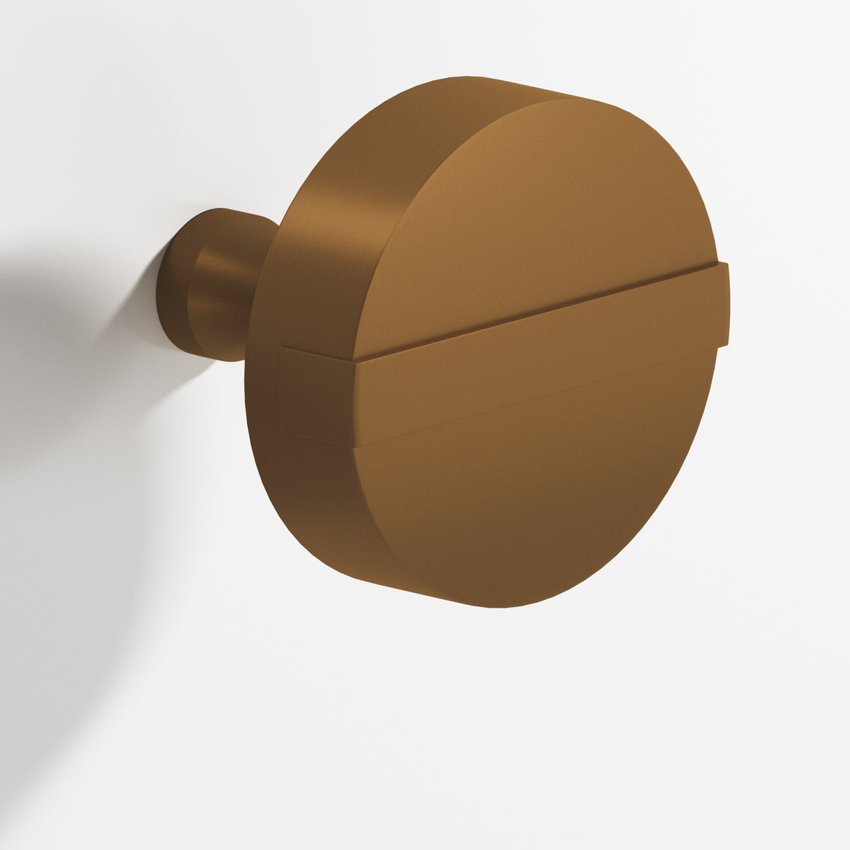 Colonial Bronze 1311 Striped Disc Knob, 1-1/4 in Diameter - Matte Light Statuary Bronze