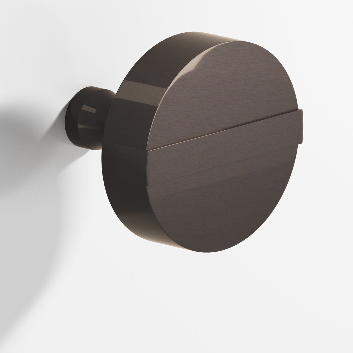 Colonial Bronze 1311 Striped Disc Knob, 1-1/4 in Diameter - Dark Statuary Bronze