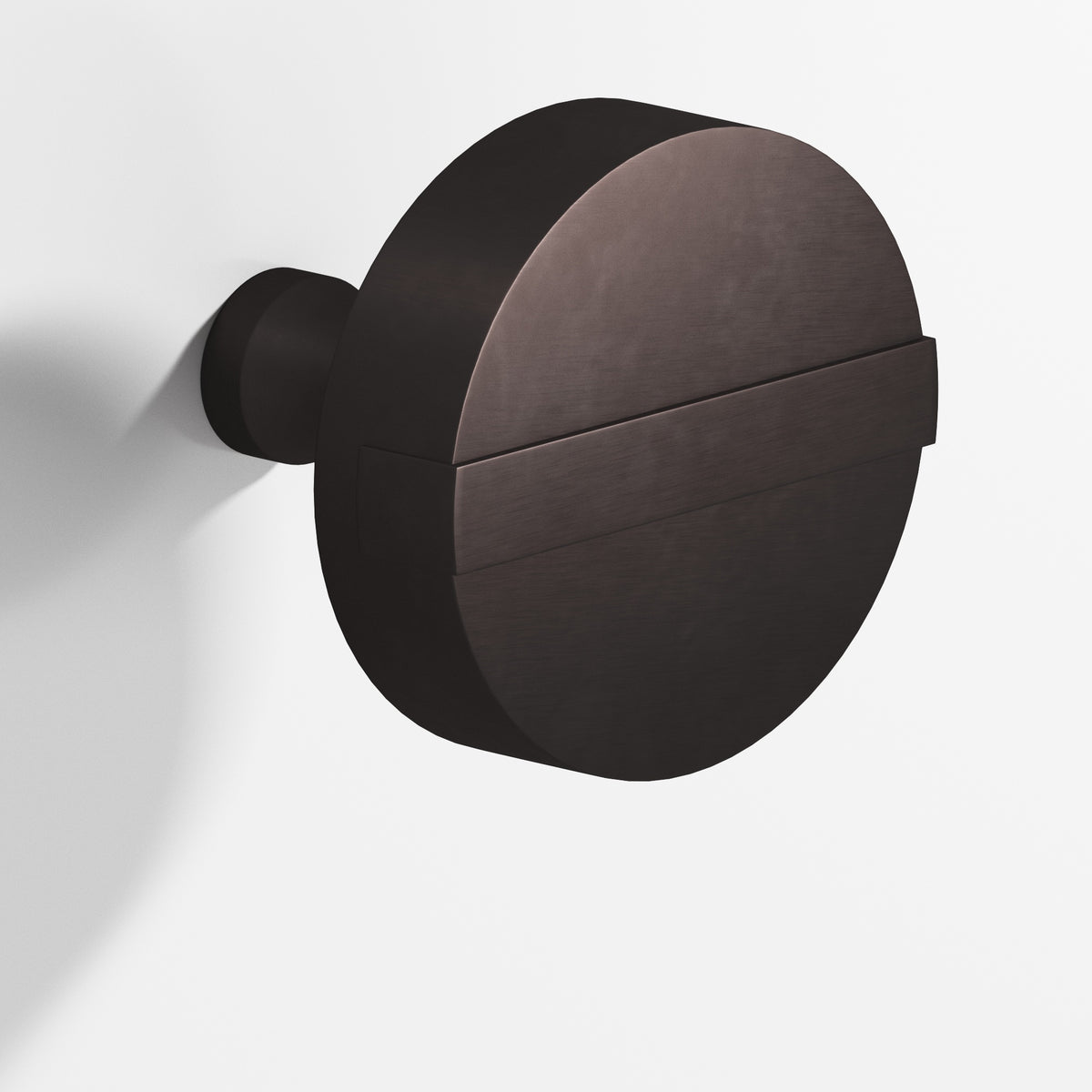 Colonial Bronze 1311 Striped Disc Knob, 1-1/4 in Diameter - Matte Dark Statuary Bronze