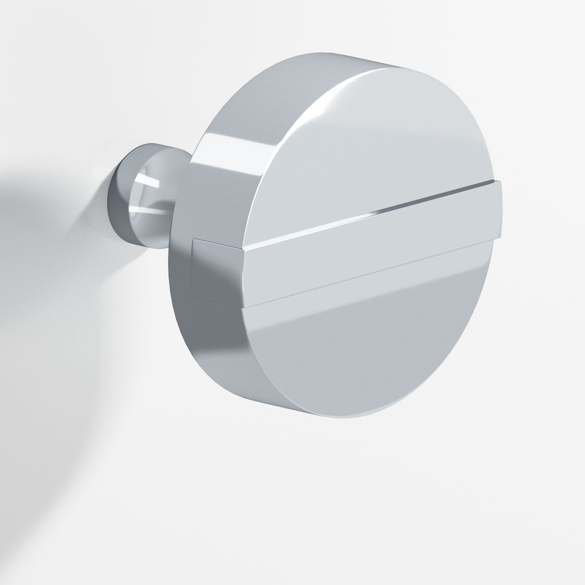 Colonial Bronze 1311 Striped Disc Knob, 1-1/4 in Diameter - Polished Chrome