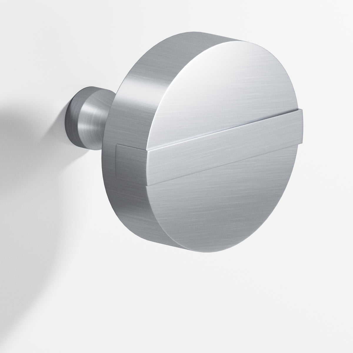 Colonial Bronze 1311 Striped Disc Knob, 1-1/4 in Diameter - Satin Chrome