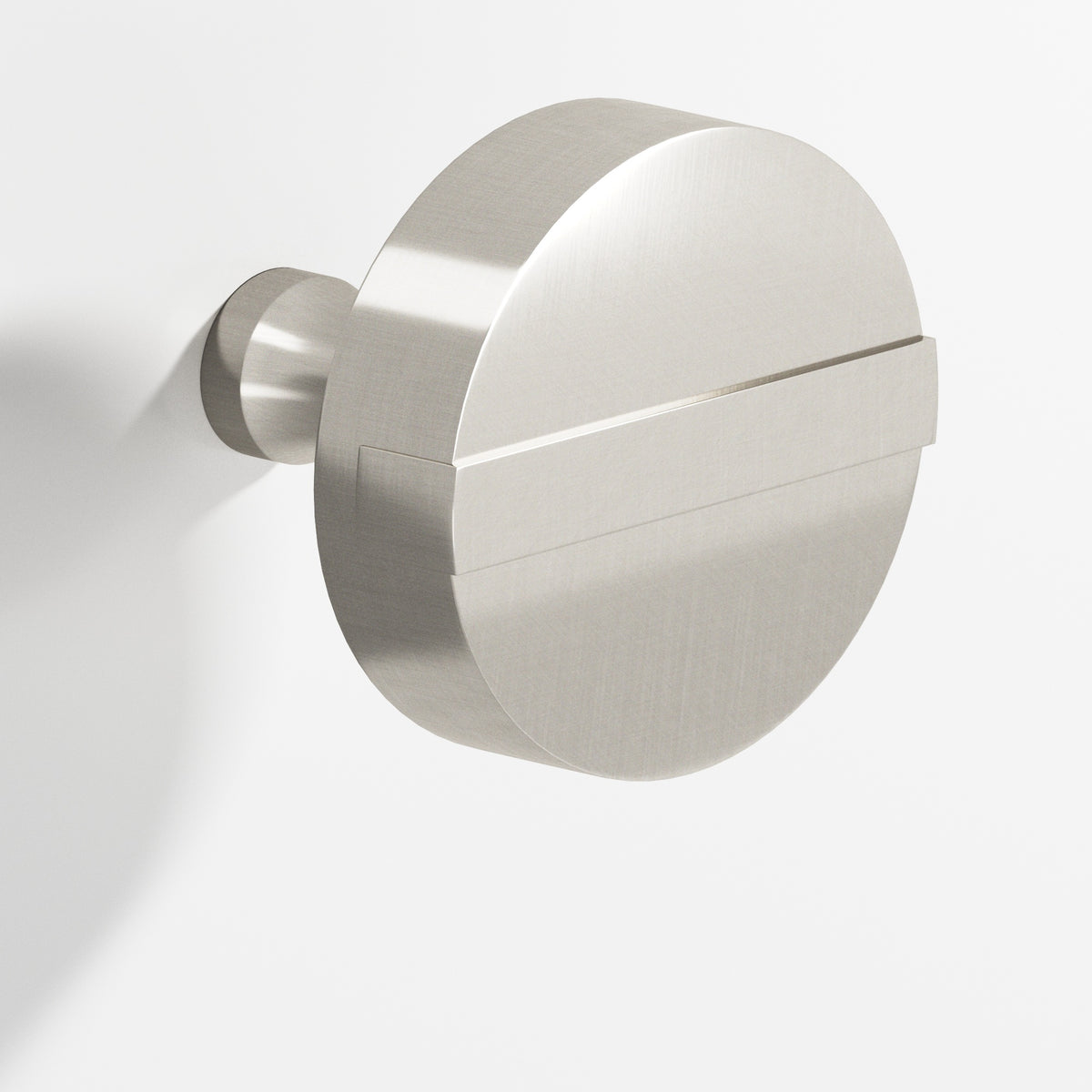 Colonial Bronze 1311 Striped Disc Knob, 1-1/4 in Diameter - Satin Nickel