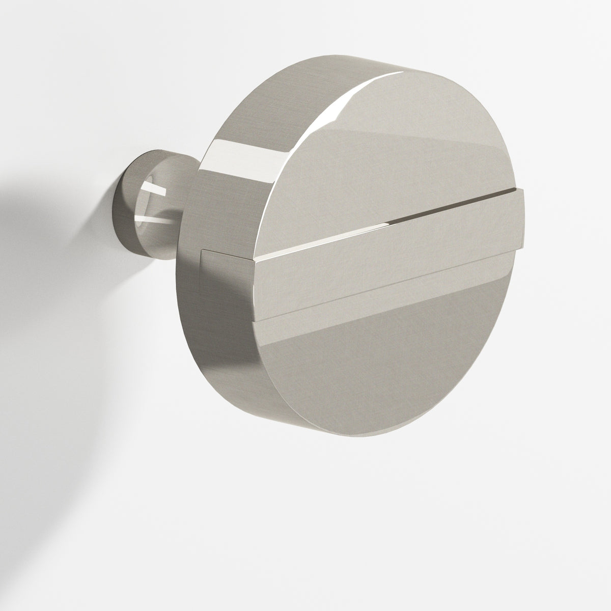 Colonial Bronze 1311 Striped Disc Knob, 1-1/4 in Diameter - Nickel Stainless