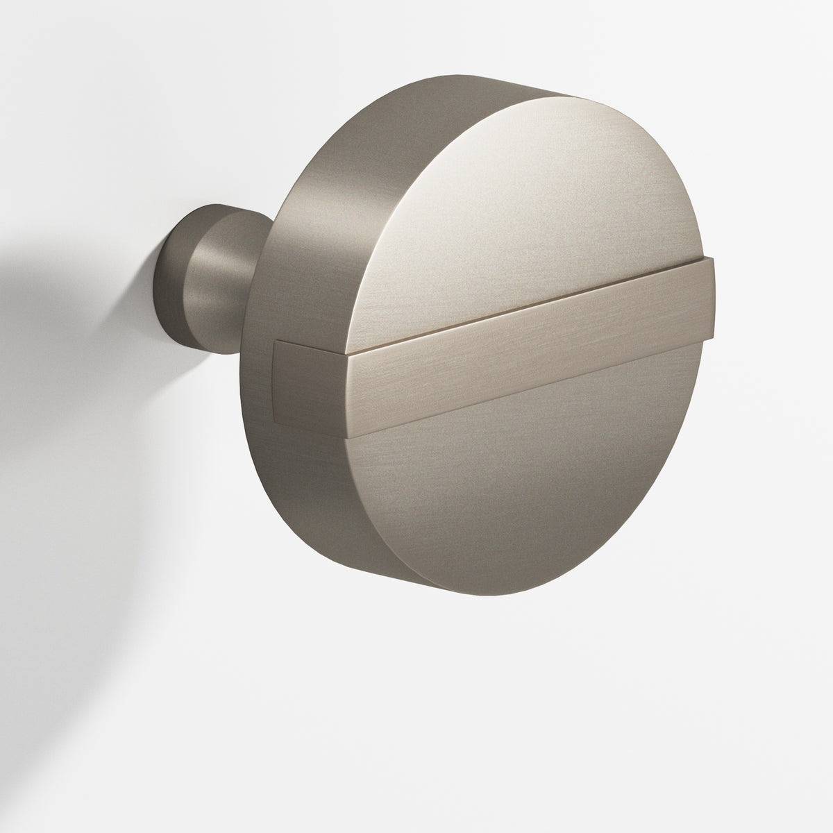 Colonial Bronze 1311 Striped Disc Knob, 1-1/4 in Diameter - Matte Pewter