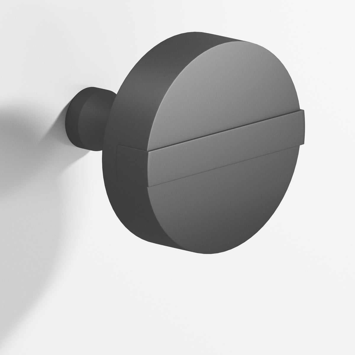 Colonial Bronze 1312 Striped Disc Knob, 1-1/2 in Diameter - Matte Graphite