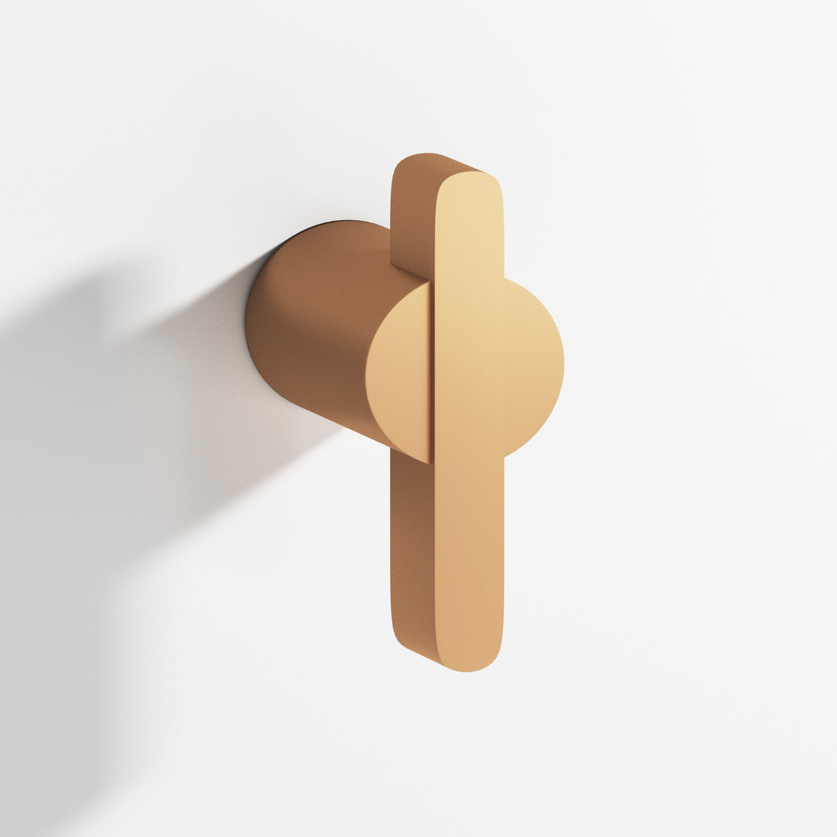 Colonial Bronze 1331 Offset Striped T-Knob, 1-7/8 in, 3/8 x 1/4 in Bar - Matte Satin Bronze