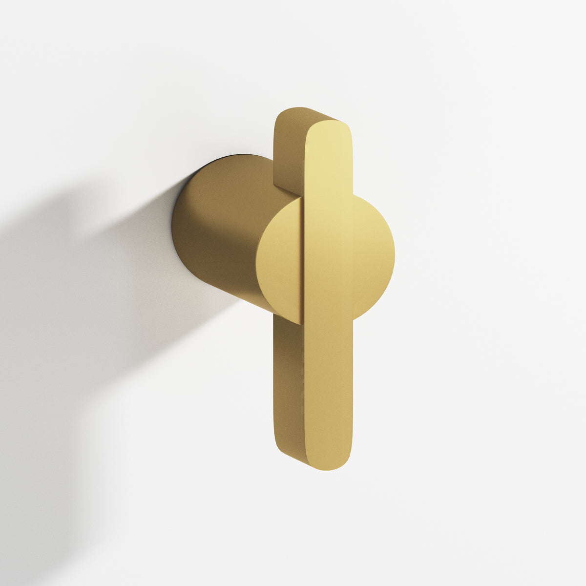 Colonial Bronze 1330 Offset Striped T-Knob, 1-7/8 in, 1/4 x 3/8 in Bar - Satin Brass