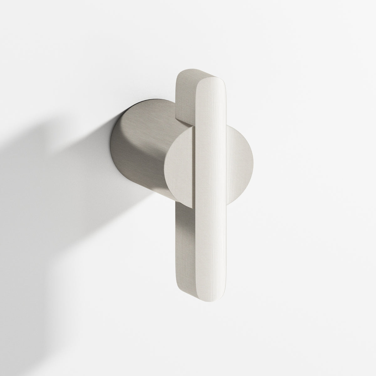 Colonial Bronze 1331BB Offset Striped Back-to-Back Shower Door Knob Kit, 1-7/8 in - Satin Nickel