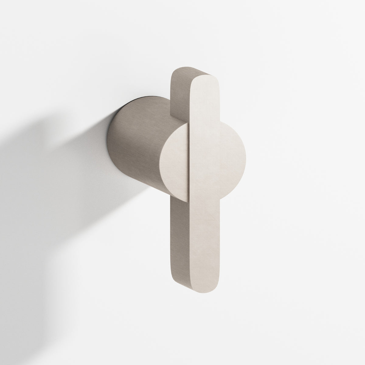 Colonial Bronze 1331BB Offset Striped Back-to-Back Shower Door Knob Kit, 1-7/8 in - Matte Satin Nickel