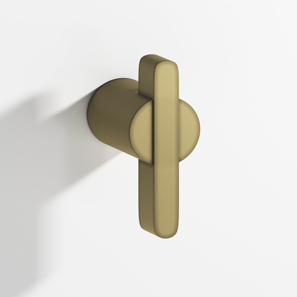 Colonial Bronze 1331 Offset Striped T-Knob, 1-7/8 in, 3/8 x 1/4 in Bar - Matte Antique Satin Brass