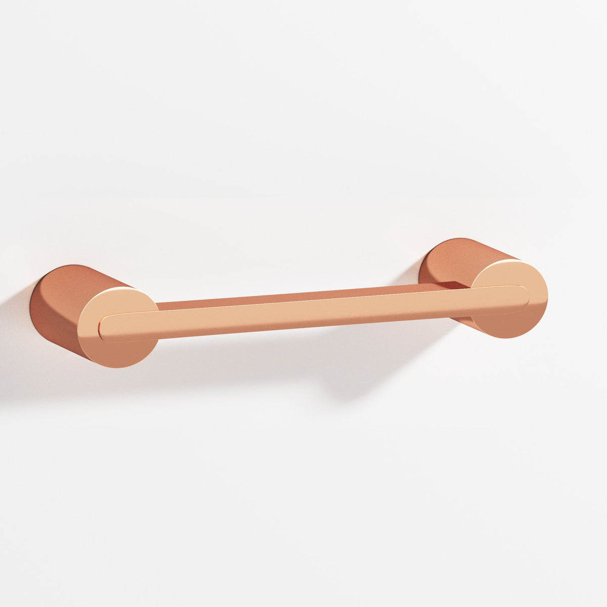 Colonial Bronze 1332 Rectangular Pull Fully Encapsulated by Round Posts, 1/4 x 3/8 in Bar - Polished Copper