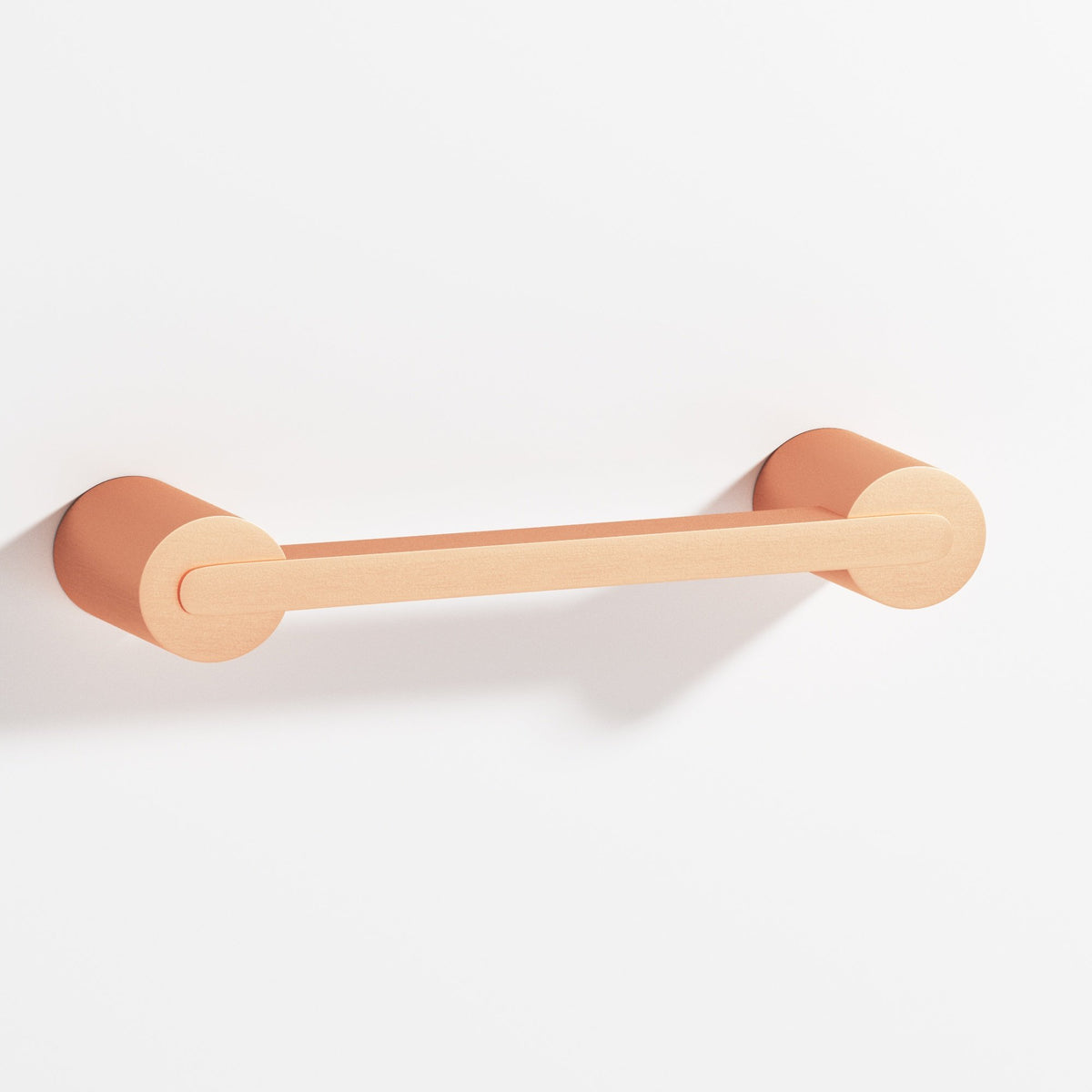 Colonial Bronze 1332 Rectangular Pull Fully Encapsulated by Round Posts, 1/4 x 3/8 in Bar - Matte Satin Copper