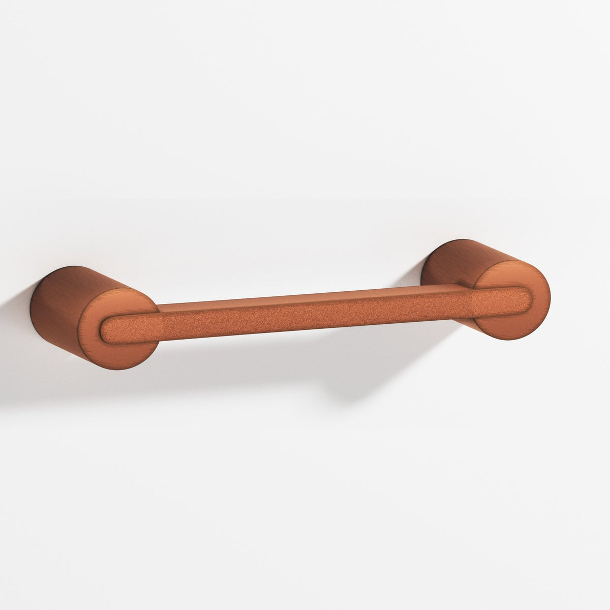 Colonial Bronze 1332 Rectangular Pull Fully Encapsulated by Round Posts, 1/4 x 3/8 in Bar - Matte Antique Copper