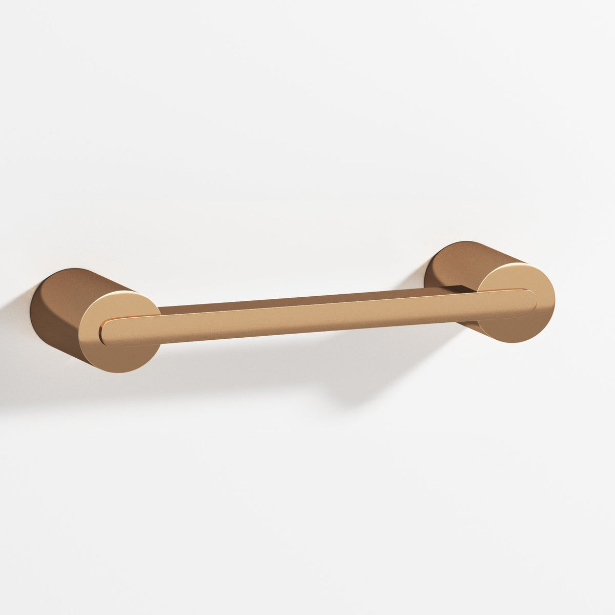 Colonial Bronze 1332 Rectangular Pull Fully Encapsulated by Round Posts, 1/4 x 3/8 in Bar - Polished Bronze