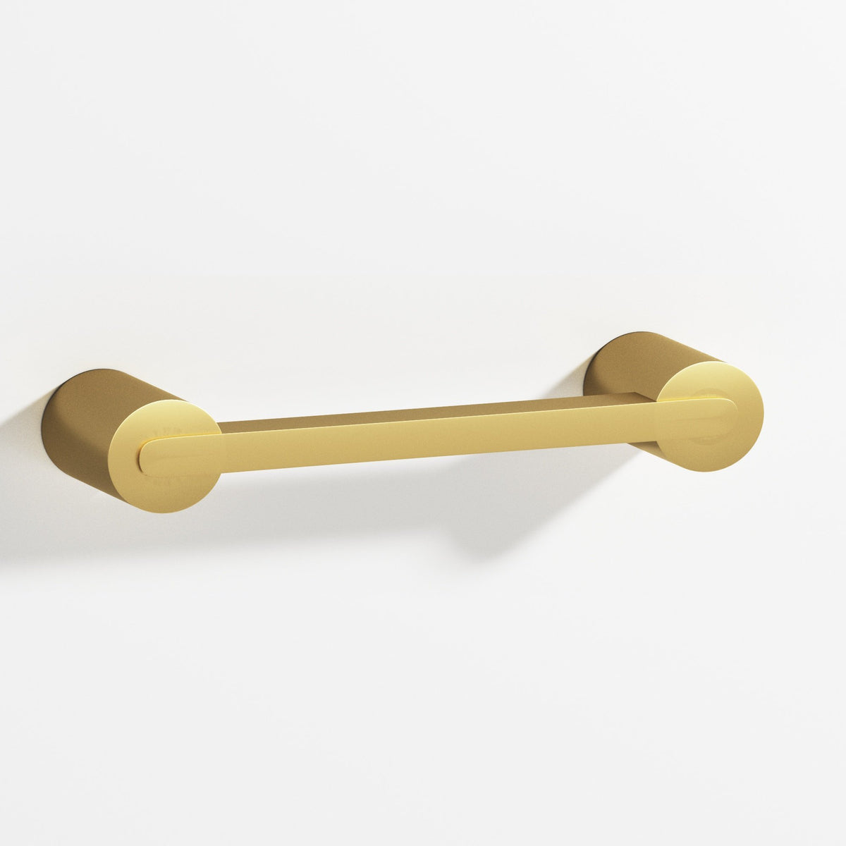 Colonial Bronze 1332 Rectangular Pull Fully Encapsulated by Round Posts, 1/4 x 3/8 in Bar - Satin Brass