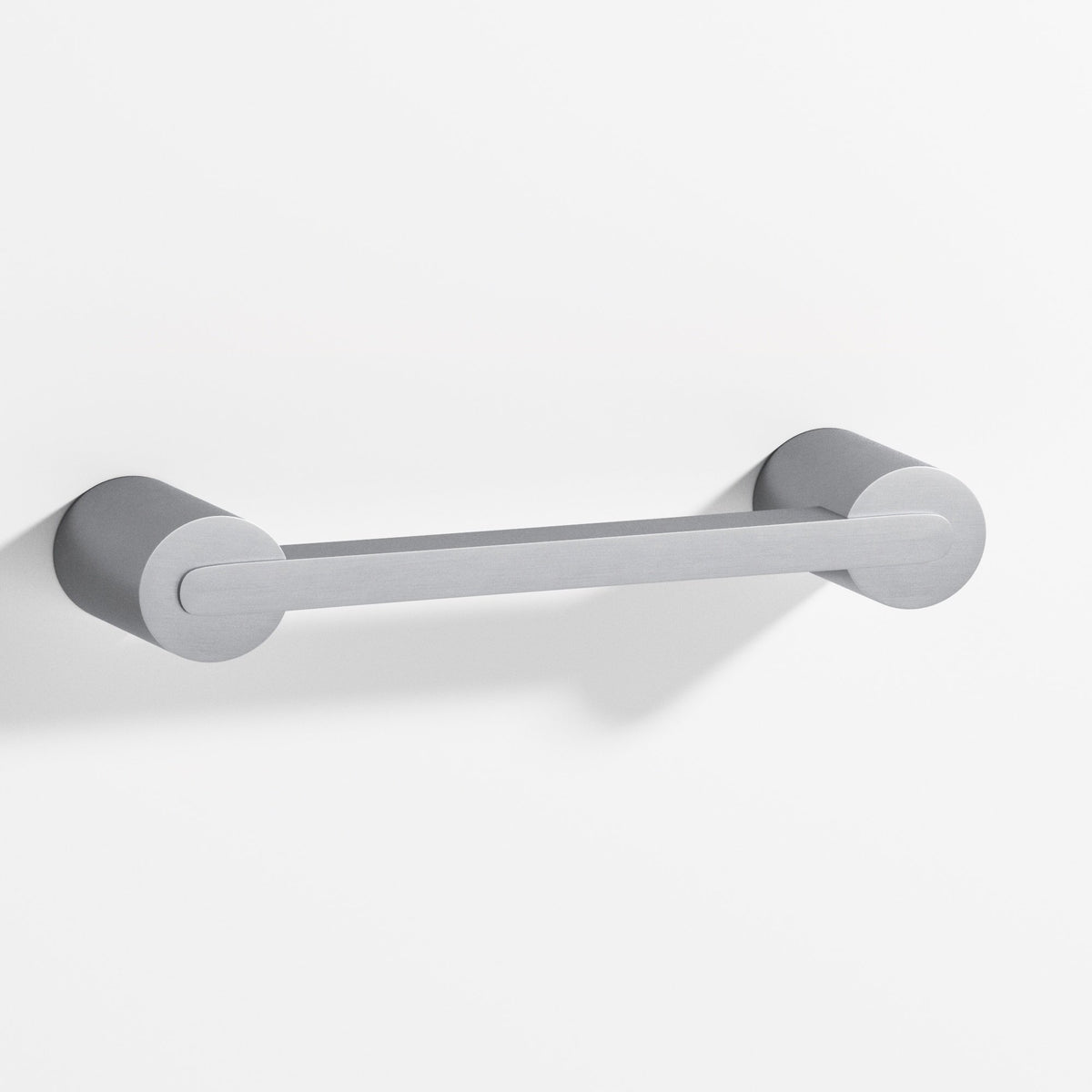 Colonial Bronze 1332 Rectangular Pull Fully Encapsulated by Round Posts, 1/4 x 3/8 in Bar - Matte Satin Chrome