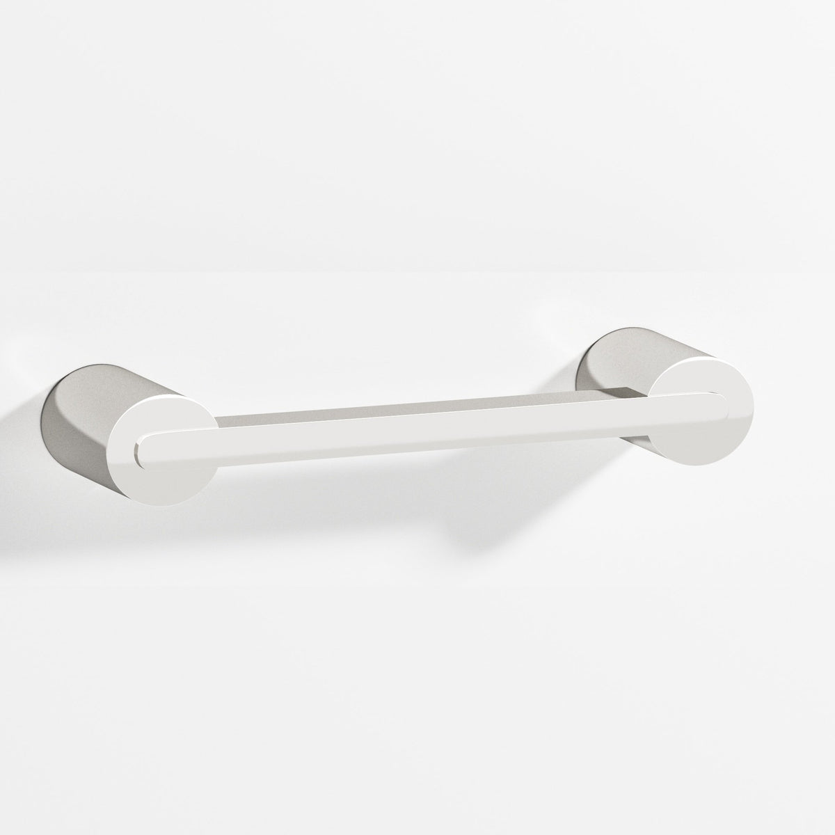 Colonial Bronze 1332 Rectangular Pull Fully Encapsulated by Round Posts, 1/4 x 3/8 in Bar - Polished Nickel