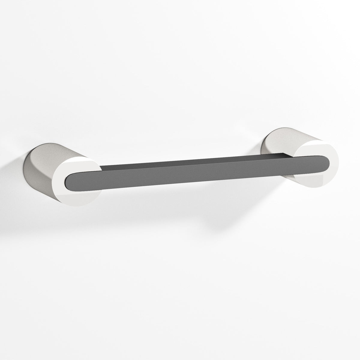 Colonial Bronze 1332 Rectangular Pull Fully Encapsulated by Round Posts, 1/4 x 3/8 in Bar - Polished Nickel / Graphite
