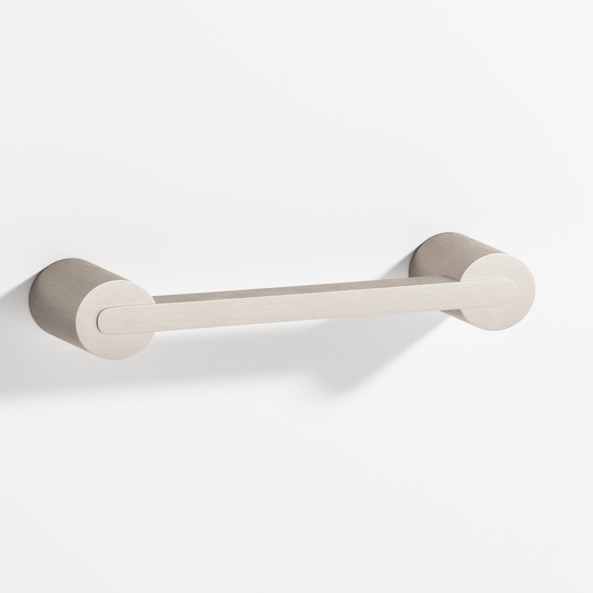 Colonial Bronze 1332 Rectangular Pull Fully Encapsulated by Round Posts, 1/4 x 3/8 in Bar - Matte Satin Nickel