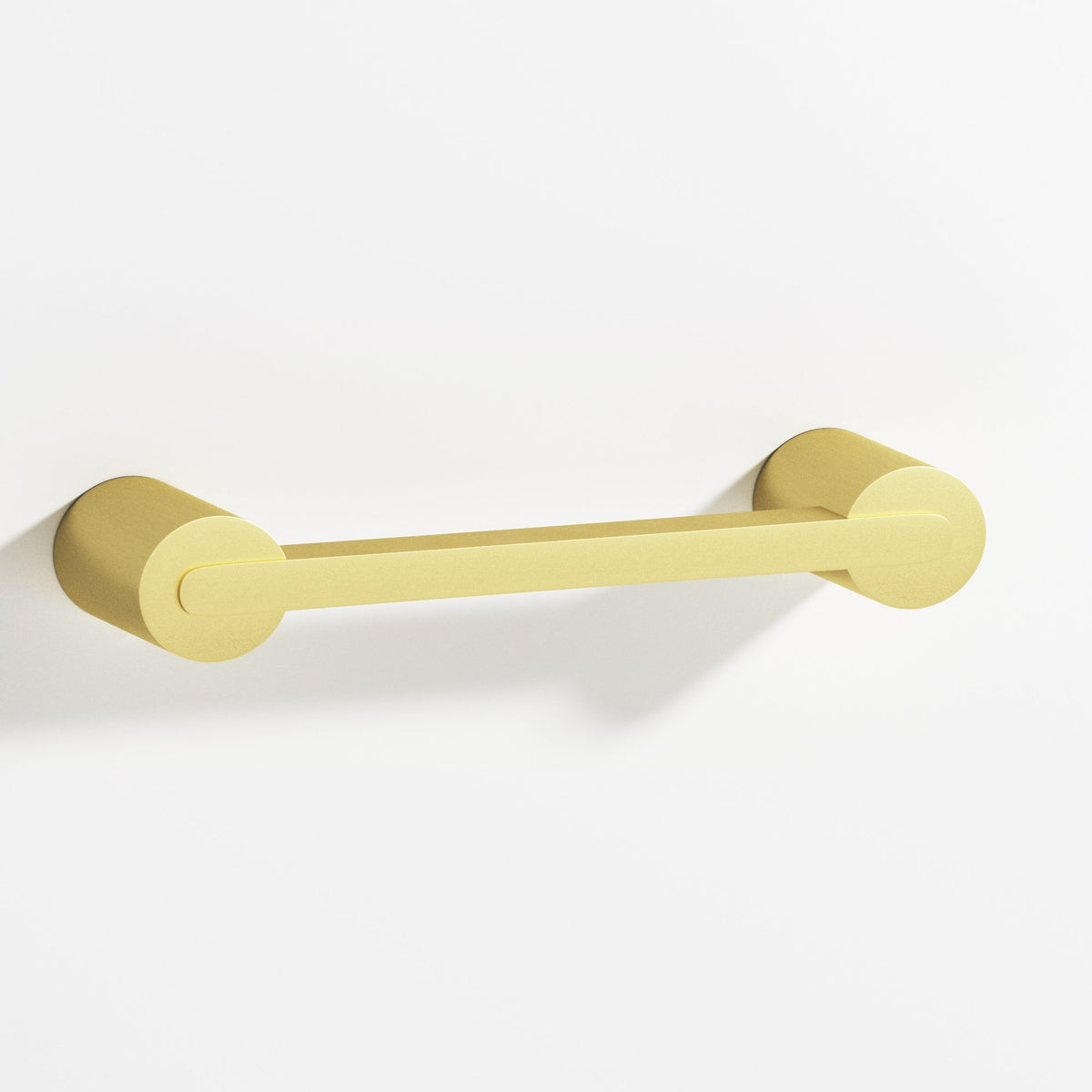 Colonial Bronze 1332 Rectangular Pull Fully Encapsulated by Round Posts, 1/4 x 3/8 in Bar - Matte Satin Brass