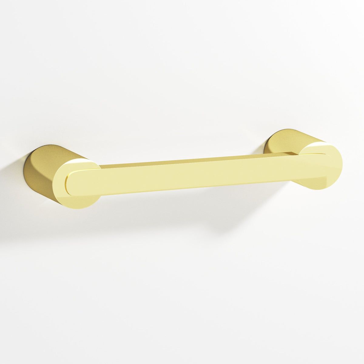 Colonial Bronze 1333 Rectangular Pull Fully Encapsulated by Round Posts, 3/8 x 1/4 in Bar - Polished Brass
