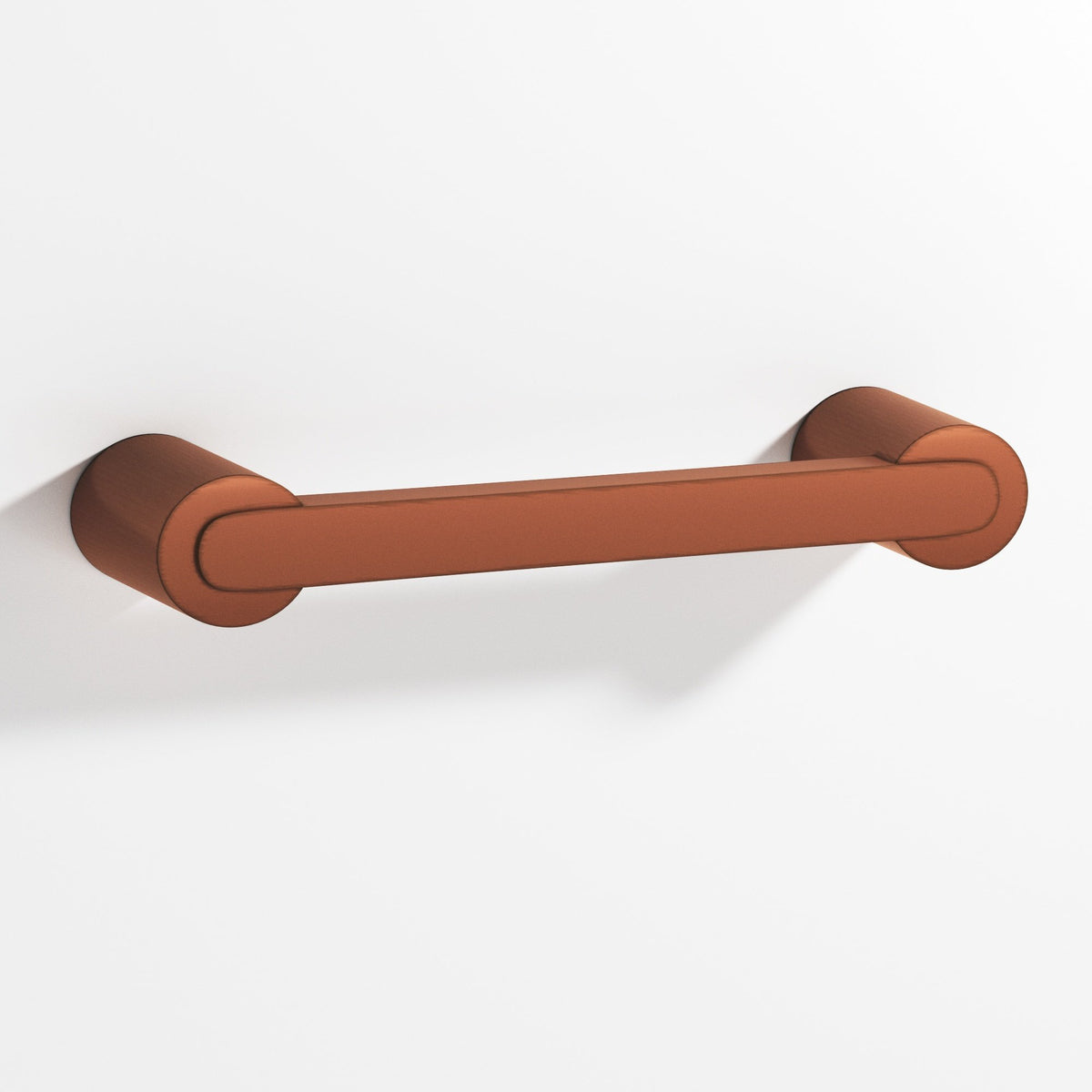 Colonial Bronze 1333 Rectangular Pull Fully Encapsulated by Round Posts, 3/8 x 1/4 in Bar - Matte Antique Copper