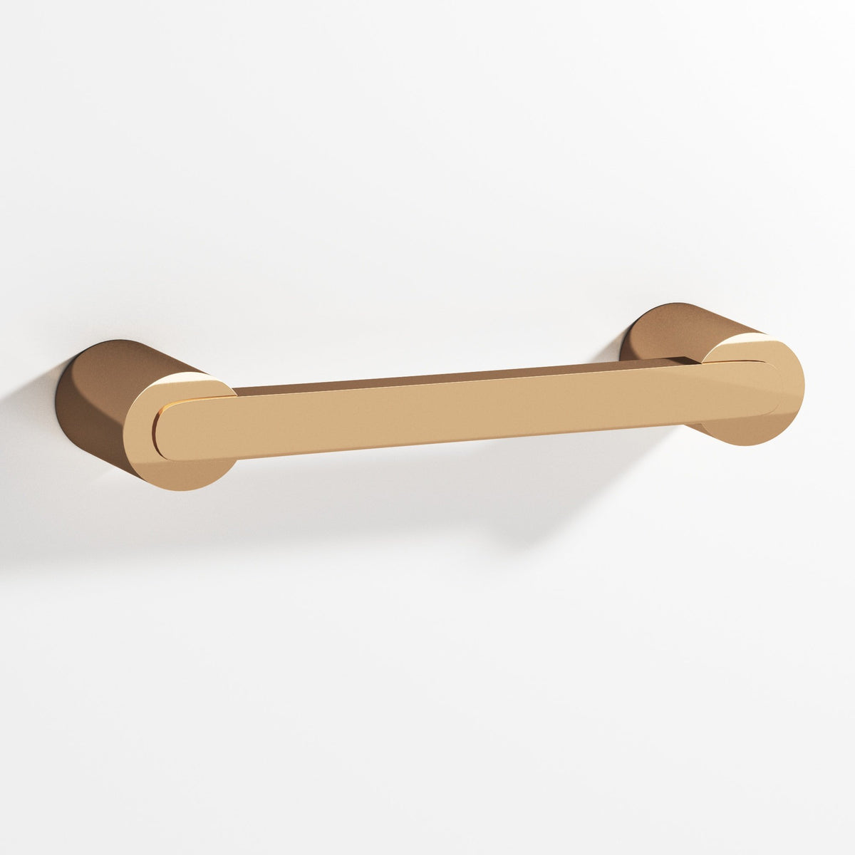 Colonial Bronze 1333 Rectangular Pull Fully Encapsulated by Round Posts, 3/8 x 1/4 in Bar - Polished Bronze