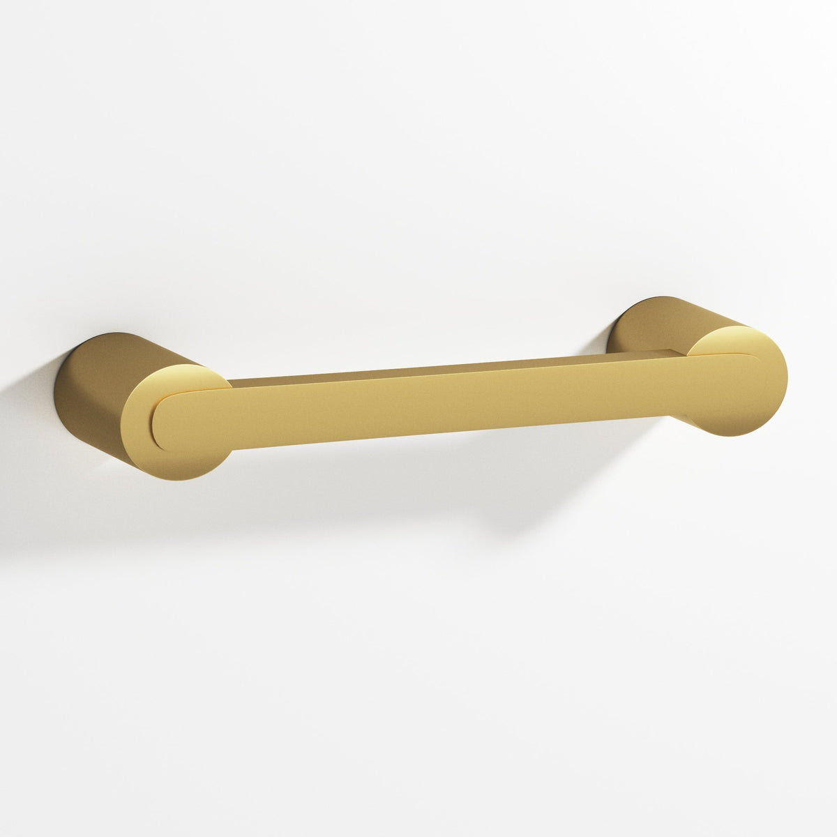Colonial Bronze 1333 Rectangular Pull Fully Encapsulated by Round Posts, 3/8 x 1/4 in Bar - Satin Brass